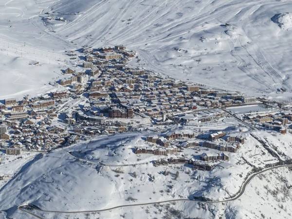 The "Sarenne" run in Alpe d'Huez, France: