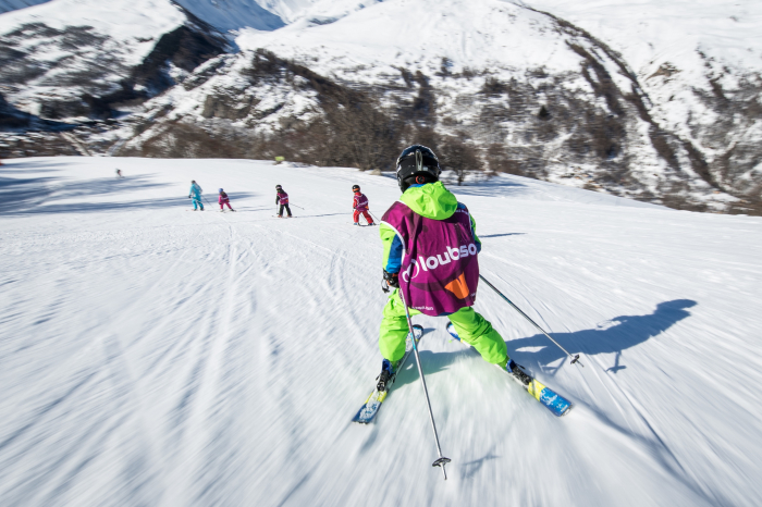 Child group ski lessons Le Sauze