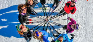 Nordic ski group lessons for adults