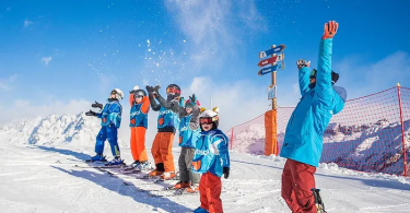 Group ski lessons