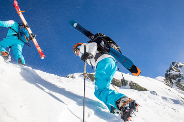 Mountain skiing trip with a Mountain guide