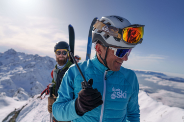 Mountain skiing trip with a Mountain guide